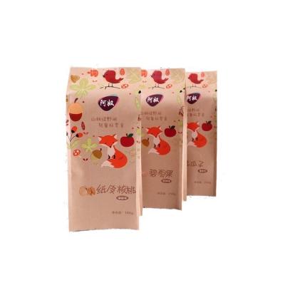 China Safe Recycled White Paper Materials Food Kraft Bag With Rectangular Window Custom Logo Printing for sale