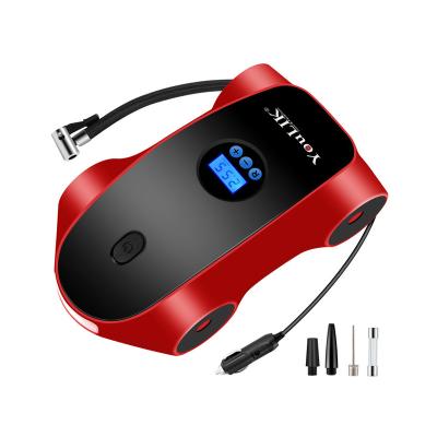 China Quality Assurance Factory Supply Car Tire Mini Air Compressor Inflator Pump Portable Multifunctional Red For Basketball for sale