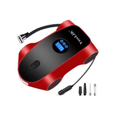 China Hot-selling High Quality Red Electric Car Tire Inflator Tire Compressor Small Electric Vacuum For Balloon for sale