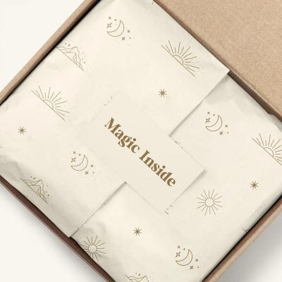 China Waterproof 17gsm Customized Logo Waterproof Kraft Paper For Shoes Garment for sale