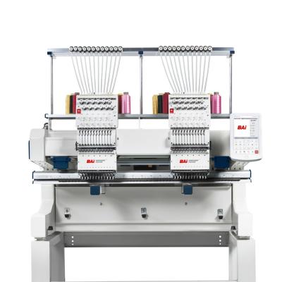 China Garment Shops BAI Industrial Multi-Needles 2 Heads Computerized Embroidery Machine for sale