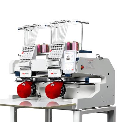 China Garment Shops BAI 400*450mm 2 Heads 12/15 Puff Needles/Foam 3d Computer Richardson Knitted Hat Embroidery Machine for sale