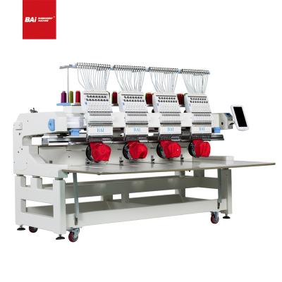 China BAI 4 heads computer 1200rpm 3d cap t-shirt multihead embroidery machine for price for sale