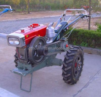 China Mini Small 15 HP Power Tiller Farm Walking Tractor Two-wheel Plowing Walking Tractor for sale