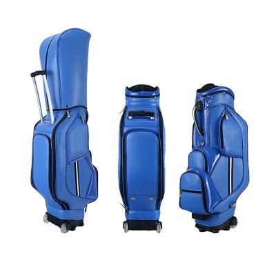 China Wholesale PU Custume LOGO Hot Sale Travel Golf Bag With Cooler Pocket for sale