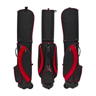 China Wholesale Customer Nylon LOGO Golf Travel Bag With Wheels for sale