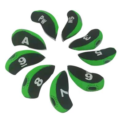 China Protect golf club wholesale golf iron headcover set 4-9 A custom S P logo iron club headcover for sale