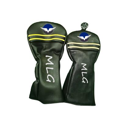 China Protect Golf Club Golf Driver Cover Black Leather Golf Headcover High Quality Custom for sale