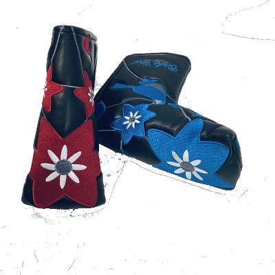 China Protect Custom Leather Golf Club and Birds Pu Logo Flower Golf Putter Covers for sale