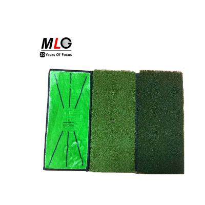 China Hot Selling Velvet/Rubber Foldable 3 In 1 Golf Mat Practice Hitting Golf Driving Range Putting Mats for sale