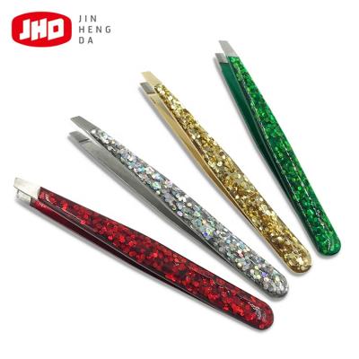 China Wholesale 96mm Tweezers Glitter Gold Lash Tweezers Available Bling Stainless Steel for sale