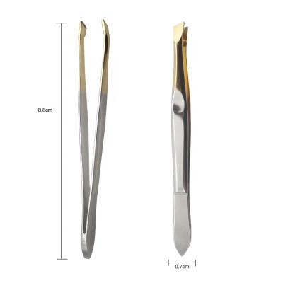 China Eyebrow Private Label Gold Tweezers Blackhead Remover Tweezers Eyebrow Tweezers for sale