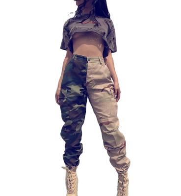 China High Quality QUICK DRY Active Women Sweat Cargo Pants Customized Camouflage Pants Multicolor for sale