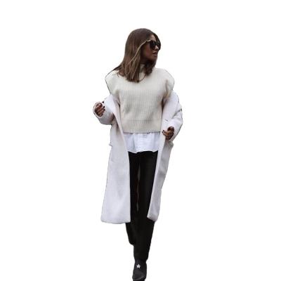 China Hot Selling Waterproof Retro Sweater Women High Neck Sweater Thick Outerwear Coat for sale