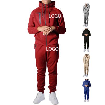 China Autumn New Design USA Waist Hoodies Jackets Pants Men Antibacterial Tracker Sets Two Pieces Comfortable Workout Sports Sweatsuit Men for sale