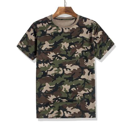 China New Design Anti-wrinkle Camouflage Printed Leisure Breathable T-shirts Quick Dry Pull Over Outdoor Large Size All Over Print T-shirt Cotton Men for sale