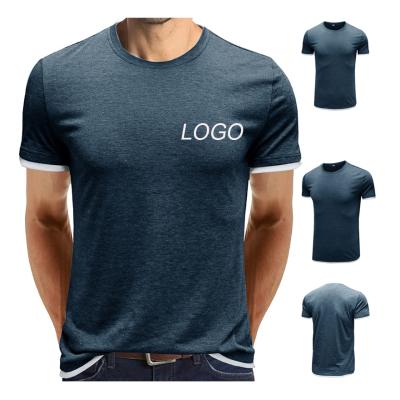 China New Design Anti-Wrinkle O-Neck Pullover Sheath Oversized Quick-Dry Sports Training T-shirt Men Solid Color T-shirts Big T-shirts Shorts for sale