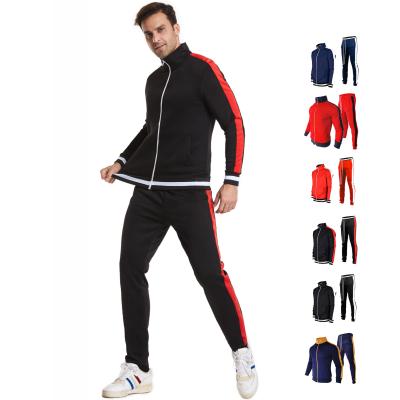 China Jack Drawstring Pants Mens Tracksuit Set High Custom Gym Sets Color Neck Full Zipper 2pcs Sports Breathable High Quality Joint Men Sets for sale