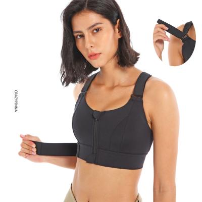 China Large Size S-5XL Breathable Adjustable Sports Bra Women Over Size Workout Gym Bra High Impact Shockproof Jumpsuit for sale