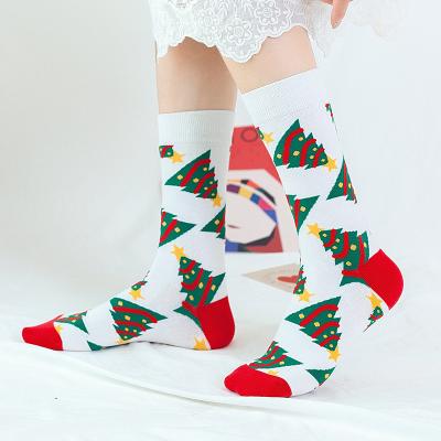 China New Unisize Antibacterial Fashion Design Festival Adults Christmas Socks Breathable Happy Merry Christmas Cotton Unisex Socks for sale