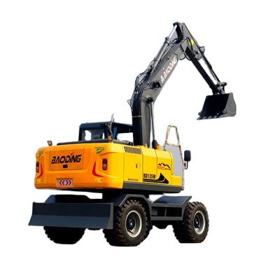 China Building Material Stores Hydraulic Wheel Walking Excavator 11 Ton Excavator Machine On Wheel Hydraulic Walking for sale