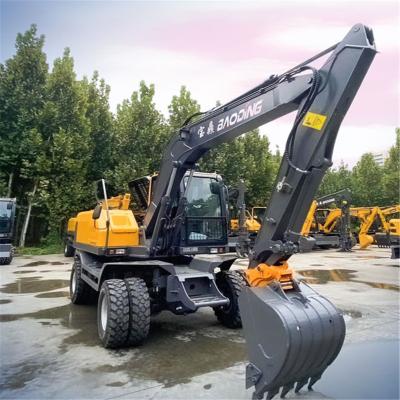 China Construction Material Shops 4 Wheel Drive Hydraulic Walking Excavator 11 Wheeled Excavator BD135W Ton BD135W for sale