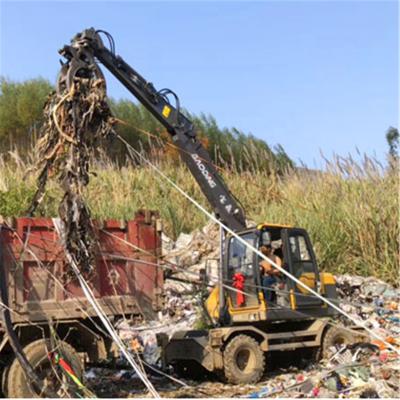 China Farms Excavator Loader Waste Grapple Excavator Wheel Loader For Scrap Loading for sale