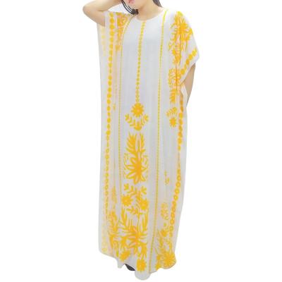 China Modest African Styling 2022 Customized Colorful Embroidered Casual Elegant Elegant African Dresses Lady Summer Long for sale