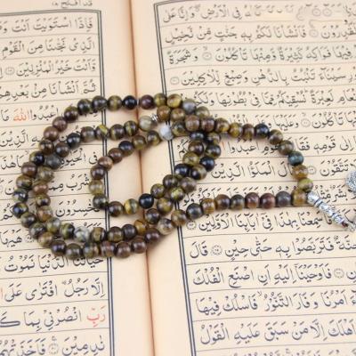 China 99 FASHIONABLE Natural Colorful Popular Simple Muslim Prayer Beads Agate Hand String Rosary Islamic Bead for sale