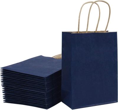 China Recyclable Dark Blue Kraft paper bag stand up ,stylish or Customized ,packaging bag ,suitable for Accessories & Clothing & food...Reusable for sale