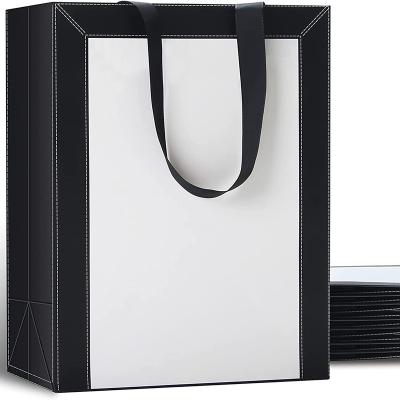 China Recyclable Black & White Kraft paper bag stand up ,stylish or Customized ,packaging bag ,for Accessories & Clothing & food...Reusable for sale