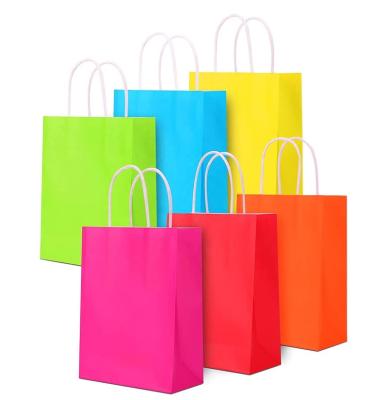 China Recyclable Colorful or Customized(with your own LOGO)Kraft Paper Bags for Shopping,clothing for sale