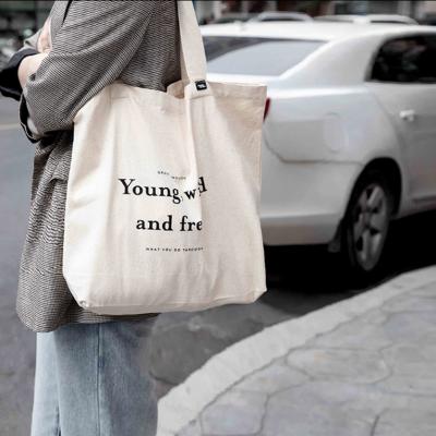 China 100% Low MOQ Eco-Friendly Tote Shopping Bags Cotton Canvas Bags With Custom Printed Logo for sale