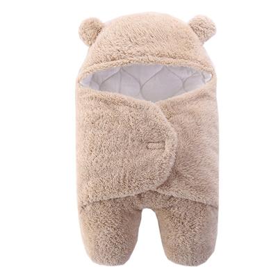 China Breathable OEM 1-12 Months Baby Wrap Sleep Bag Envelope Baby Winter Fluffy Sleeping Bag for sale