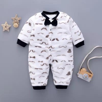 China Natural Coral Fleece Thin And Breathable Baby Clothes 100% Cotton Character Baby Rompers for sale