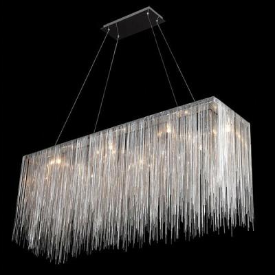 China Modern Rectangular Crystal Chandelier Modern Dining Chandelier Light Fixture for sale