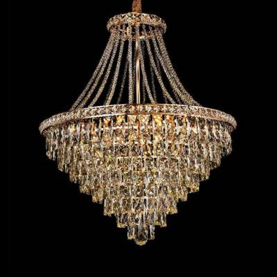 China Modern Modern Chandelier Customized Iron Crystal Pendant Light Hanging Luxury K9 Crystal Chandelier Modern for sale