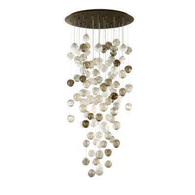 China Modern Bubble Glass Chandelier Long Staircase Chandelier for sale