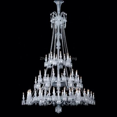 China Traditional Baccarat Crystal Chandelier Large Candle Light Decoration Design Pendant Lamp for sale