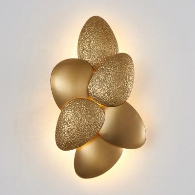 China Modern designer wall lamp bedroom bedside LED wall decoration lamp fashion luxury hotel hallway Nordic gold lamp for sale