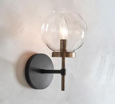 China EUROPEAN modern simple glass sconce wall lamp for sale