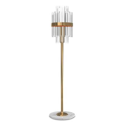 China modern designer black luxury crystal floor lamp for home decoration for sale