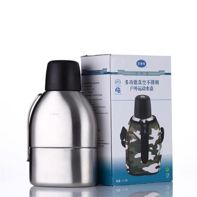 China PORTABLE Vacuum Stainless Steel Canteen Portable Double Walled Military Water Bottle for sale