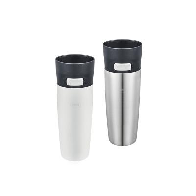 China PORTABLE Easy To Carry Red Vacuum Stainless Steel Double Wall Mug For Coffee for sale