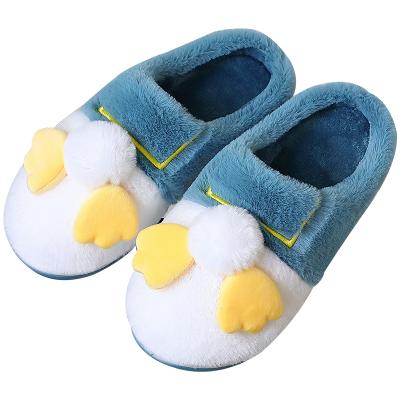 China Warm-keeping Indoor Slippers Women Cartoon Duck Shoes Soft Winter Warm Slippers Bedroom Slippers Couples Slippers for sale