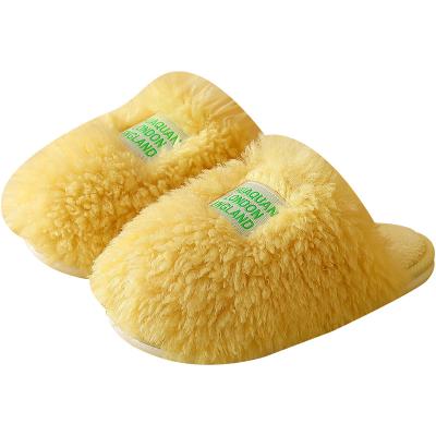 China Warm-keeping Ladies Fashion Female Slippers Winter Flats Shoes Warm-keeping Women Plush Slippers Warm Home Bedroom Fluffy Non-slip Slipper for sale