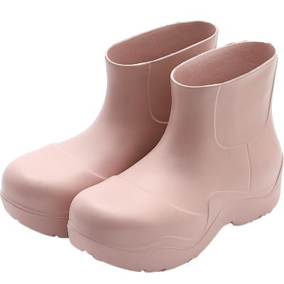 China Autumn Women Rain Boots EVA Shoes Lady Waterproof Ankle Boots Rain Spring Autumn Female Shoe Ankle Boot Shoes 2021 for sale