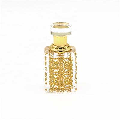 China New Perfume 3ml 6ml 12ml Gold Crystal Perfume Bottle for sale