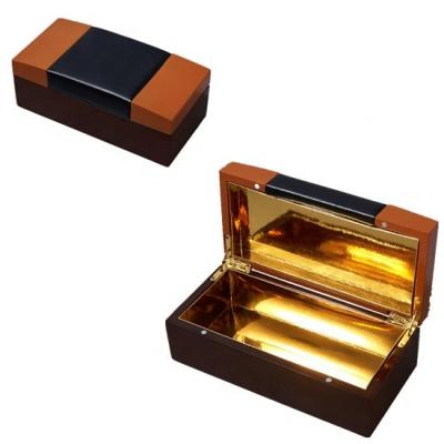 China Finish Empty Chocolate Perfume Set Customer Design Lacquer Wooden Packaging Box Interior With Paper for sale