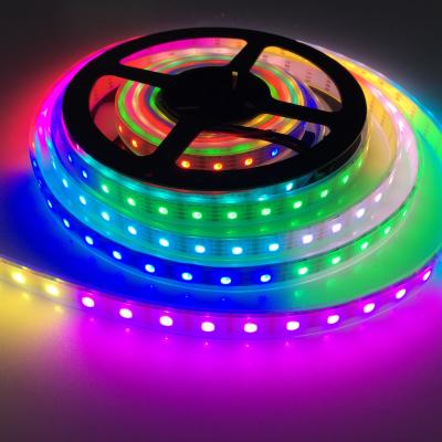 China 4 wires,silicon tube case apa102 60 pixel led strip for sale